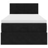 vidaXL Ottoman bed met matras en LED's 90x200cm fluweel zwart