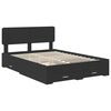 vidaXL Bedframe met hoofdeinde Zwart 140 x 190 cm Bewerkt hout