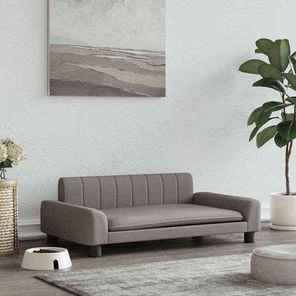 vidaXL Hondenmand 90x53x30 cm stof taupe