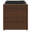 vidaXL Plantenbakken met 3 potten 2 st 105x30x32 cm poly rattan bruin