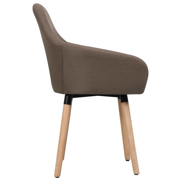 vidaXL Eetkamerstoelen 2 st stof bruin