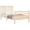 vidaXL Bedframe met hoofdbord massief hout 100x200 cm