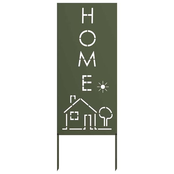 vidaXL Tuin Privacy Screen Olijfgroen 50 x 140 cm Koudgewalst staal