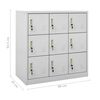 vidaXL Lockerkasten 5 st 90x45x92,5 cm staal lichtgrijs