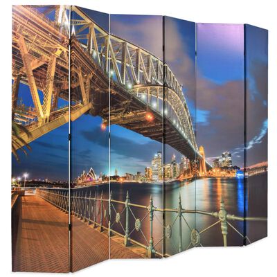 vidaXL Kamerscherm inklapbaar Sydney Harbour Bridge 228x170 cm