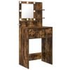 vidaXL Slaapkamer Kaptafels Gerookt eiken 80 x 39,6 x 135 cm