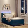 vidaXL Boxspring bed met matras met LED Blauw 90 x 190 cm Stof