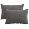 vidaXL Kussensloop 2 pcs HEERLEN Donkergrijs 30 x 50 cm corduroy