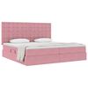 vidaXL Opslag bed met matras met matras Roze 200 x 200 cm Fluweel