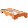 vidaXL Bedframe zonder matras stapelbaar wasbruin 75x190 cm hout