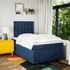 vidaXL Boxspring met matras stof blauw 120x190 cm