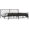 vidaXL Bedframe met hoofd- en voeteneinde metaal zwart 193x203 cm