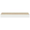 vidaXL Wandschap zwevend 40x23x3,8 cm MDF eikenkleurig en wit