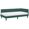 vidaXL Hoekbedframe met Matras met hoofdeinde 2 pcs Groen Fluweel