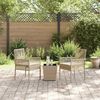 vidaXL Tuin Bistro Set 3 pcs Beige Poly riet
