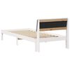 vidaXL Bedframe Wit en lichtgrijs 90 x 190 cm Massief grenenhout