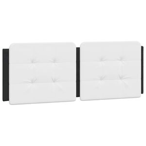 vidaXL Hoofdbordkussen "Zadar" 137 cm kunstleer wit en zwart