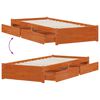 vidaXL Bedframe met lade met opslag 3 pcs Wasbruin Grenenhout