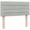 vidaXL Boxspring met matras fluweel lichtgrijs 80x210 cm