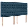 vidaXL Boxspring met matras fluweel blauw 200x200 cm