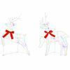 vidaXL Kerst Rendier 2 st 40 LED's Meerkleurig 43 x 19 x 65 cm
