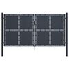 vidaXL Tuinpoort staal 300x175 cm antraciet