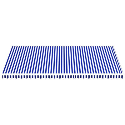 vidaXL Vervangingsdoek voor luifel 6x3,5 m blauw en wit