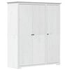 vidaXL Kledingkast BODO 146x53,5x173 cm massief grenenhout wit