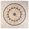 vidaXL Mosaic Tiles Zonnebloem Patroon Meerkleurig 120 x 120 cm Marmer