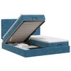 vidaXL Ottoman bed met matras met hoofdeinde 2 st Donkerblauw Fluweel