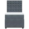 vidaXL Boxspring met matras fluweel donkergrijs 90x200 cm