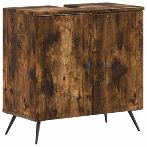 vidaXL Badkamer wastafelkast BREDA Gerookt eiken 59,5 x 31,5 x 59 cm