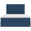 vidaXL Opbergbed met LED met matras Blauw 140 x 190 cm Polyester