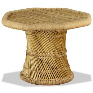 vidaXL Salontafel achthoekig 60x60x45 cm bamboe