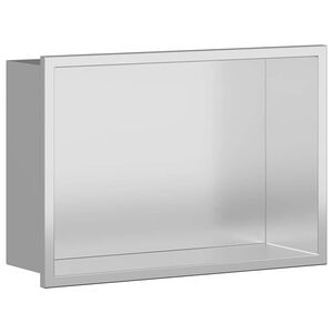 vidaXL Douche Niche zilver 30 x 20 x 9,5 cm Roestvrij staal