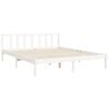 vidaXL Bedframe met hoofdbord massief hout wit