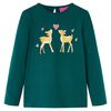 Kindershirt met lange mouwen 116 donkergroen