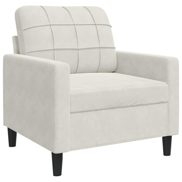 vidaXL Fauteuil 60 cm fluweel crèmekleurig