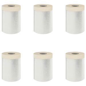 vidaXL Stofdoek met plakband 6 st Doorzichtig 55 x 3300 cm HDPE