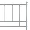 vidaXL Bedframe metaal grijs 120x200 cm