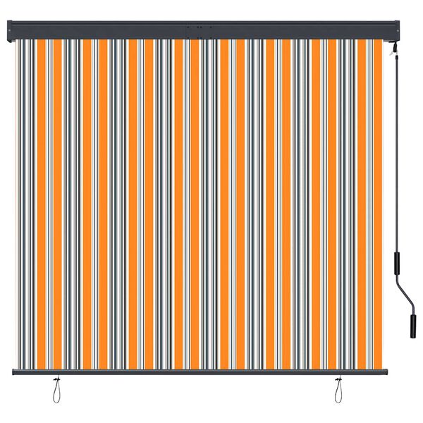 vidaXL Rolgordijn voor buiten 160x250 cm geel en blauw