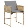 vidaXL 17-delige Tuinset met kussens poly rattan gemengd beige