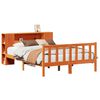 vidaXL Bed met boekenkast zonder matras grenenhout wasbruin 120x190 cm