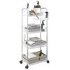 vidaXL Opbergtrolley 4-laags 37x28x95 cm acryl transparant