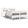 vidaXL Bedframe zonder matras massief grenenhout wit 160x200 cm