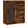 vidaXL Hoge kast 69,5x34x180 cm bewerkt hout gerookt eikenkleurig