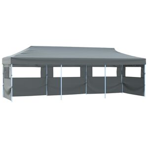 vidaXL Vouwtent pop-up met 5 zijwanden 870x291x315 cm antraciet