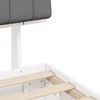 vidaXL Bedframe met Gevoerd Hoofdgedeelte Lichtgrijs 75 x 190 cm