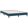 vidaXL Boxspring met matras fluweel donkerblauw 140x220 cm