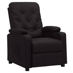 vidaXL Fauteuil verstelbaar kunstleer zwart